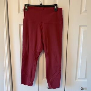 Lululemon High-Waisted Burgundy Leggings